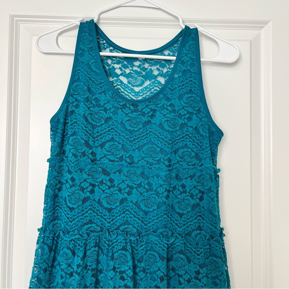 Teal Lace Dress Sz. M